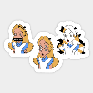 Alice in Wonderland x3 Sticker